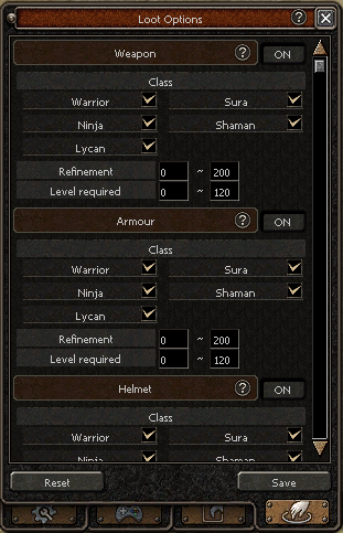 Item filter